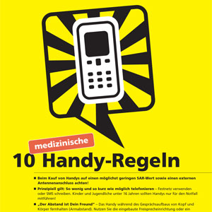 10 Handy-Regeln von der Ärztekammer zum downloaden