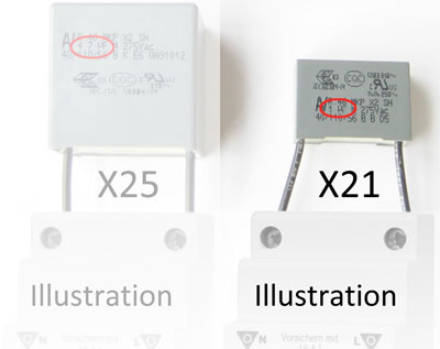 Netzfilter X21 und X15 im Vergleich