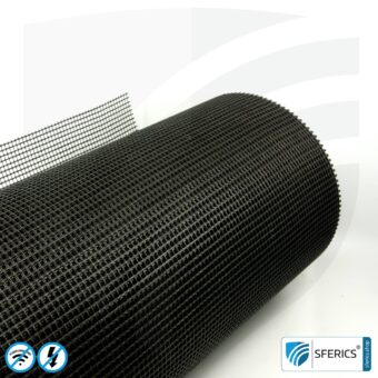 Abschirmendes Armierungsgewebe ARM40 | HF Schirmdämpfung gegen Elektrosmog bis zu 23 dB | Unter Putz und zur Verlegung. 90 cm Breite.