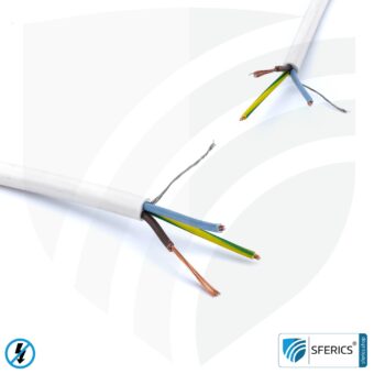 (H)05VV-F3G geschirmtes und sehr biegsames Elektrokabel | 3x 0,75 mm | für nicht ortsgebundene, mobile Verbraucher | flexible Leitung zur Begrenzung elektrischer Wechselfelder NF
