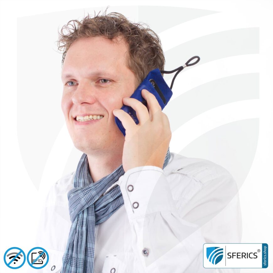 Handyhülle eWall für das Smartphone | Anti Elektrosmog inkl. 5G | 3in1 Schutz inkl. RFID Blocker | Handytasche für iPhone, Android, ...