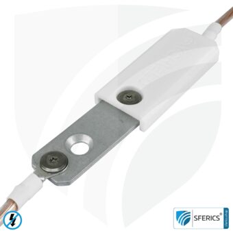 Erdungsplatte | stationär für Innenräume | Erdung abgeschirmter Flächen | 20 x 80 mm