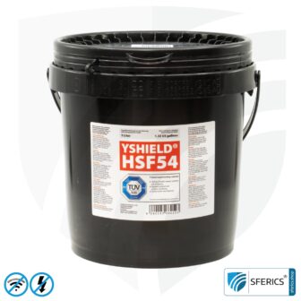 Abschirmfarbe HSF54 | HF Schirmdämpfung gegen Elektrosmog bis zu 90 dB bei 40 GHz | Klassiker von YSHIELD | TÜV SÜD zertifiziert | Effektiv bei 5G!