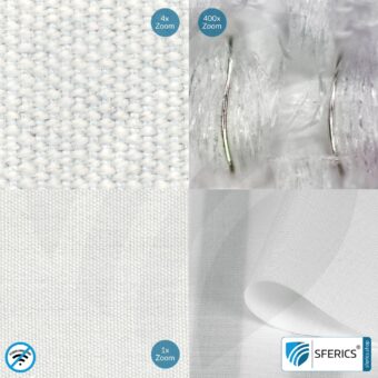 MAX-WEAR Abschirmstoff | ideal zur Herstellung von Bekleidung, Schlafsäcke, usw. | HF Schirmdämpfung gegen Elektrosmog bis zu 44 dB | mobiler Schutz gegen Handystrahlung | 5G ready!