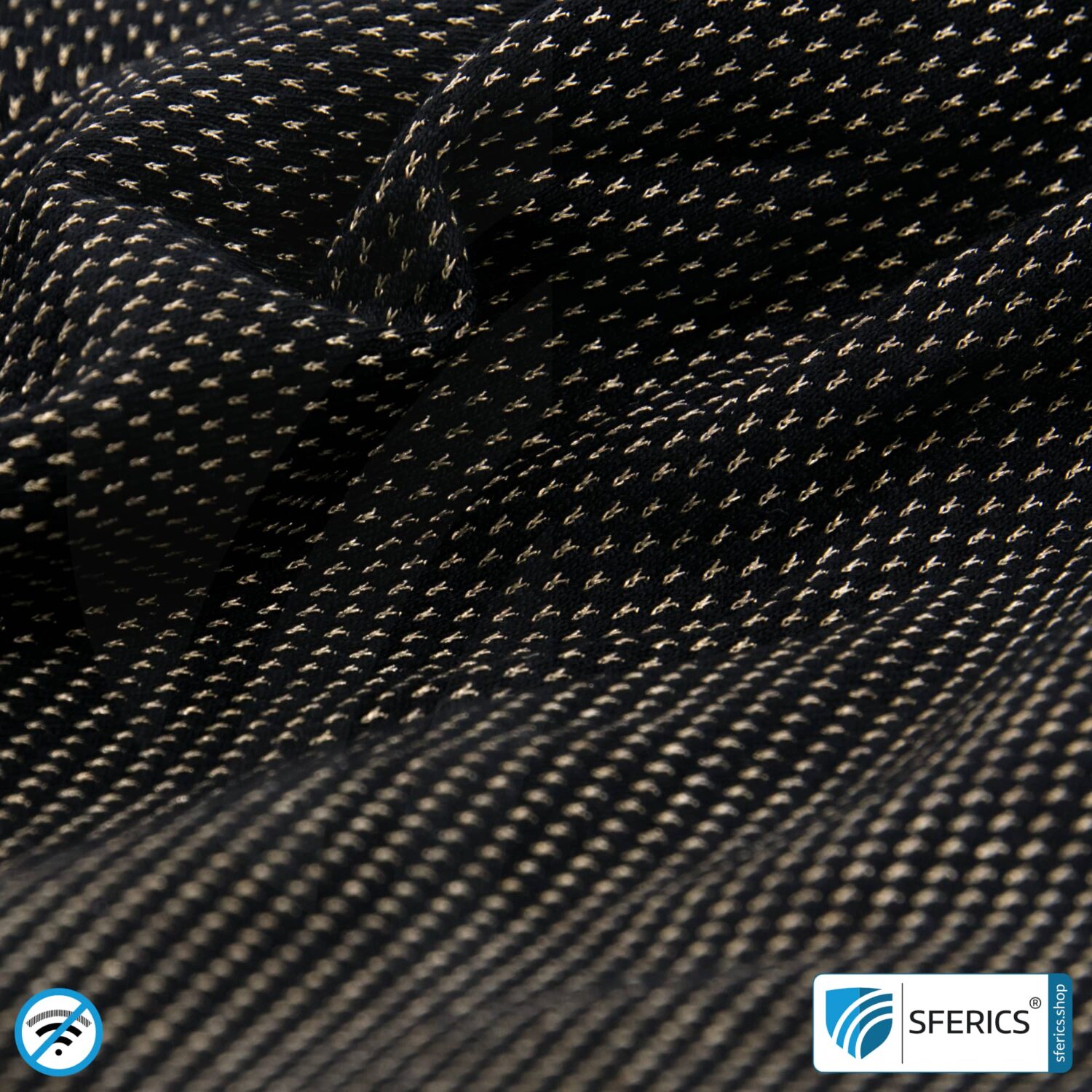 NEW ANTIWAVE Abschirmstoff | ideal zur Herstellung von Bekleidung und Unterbekleidung | schwarz | HF Schirmdämpfung gegen Elektrosmog bis zu 33 dB | 5G ready!
