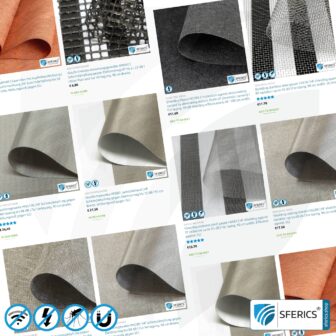 Produkte in Aktion 22 Testmuster Materialien zur Abschirmung | bis zu 3 Material Muster gratis