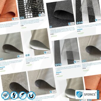 Testmuster Materialien zur Abschirmung | bis zu 3 Material Muster gratis