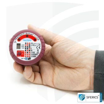TESTAVIT SCHUKI 1 LCD | Steckdosen Sockel Tester mit FI Auslösung | Schneller Check der Erdung, Verdrahtung und FI Schutzschalter.