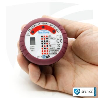 TESTAVIT SCHUKI 3 LCD | Steckdosen Sockel Prüfgerät | Schneller Check der Erdung und Verdrahtung