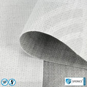 STEEL TWIN Abschirmstoff | ideal zur Herstellung von Bodenunterlagen, Vorhänge, Raumteiler | blickdicht | HF Schirmdämpfung gegen Elektrosmog bis zu 42 dB | TÜV-SÜD qualitätsgeprüft | Wirkungsvoll gegen 5G!