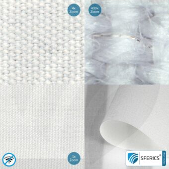 WEAR Abschirmstoff | ideal zur Herstellung von Bekleidung | HF Schirmdämpfung gegen Elektrosmog bis zu 28 dB | TÜV-SÜD qualitätsgeprüft. Schutz für unterwegs vor Handystrahlung.
