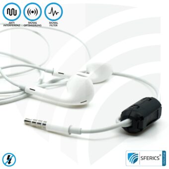 Ferritkern Filter gegen Elektrosmog im Headsetkabel | schwarz, klickbar, für 5 mm Kabel | GRATIS 1 Stück als Geschenk!