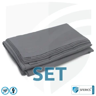 Produkte in Aktion 36 Abschirmende Decke im Set | Mobiler Strahlenschutz gegen WLAN, Handy, LTE, 5G, ... mit Wirkungsgrad über 99,99 % (42 dB) | NF erdbar