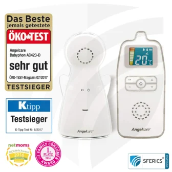 Angelcare 423-D Audio Babyphone | strahlungsarm durch maximale Reduktion von Elektrosmog EMF