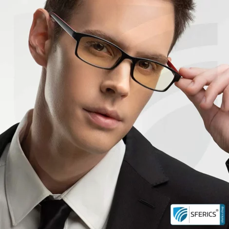 Anti Blaulicht Computer Brille PRO von PROSPEK | hochwertige Brille für die vielen Stunden pro Tag am PC, Smartphone, Tablet, Fernseher, LED-Licht, ...