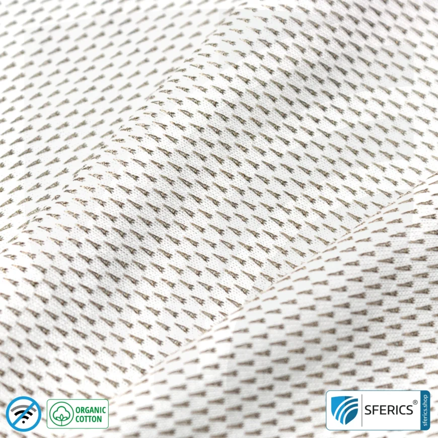 Antiwave Abschirmstoff aus Organic Cotton, weiss