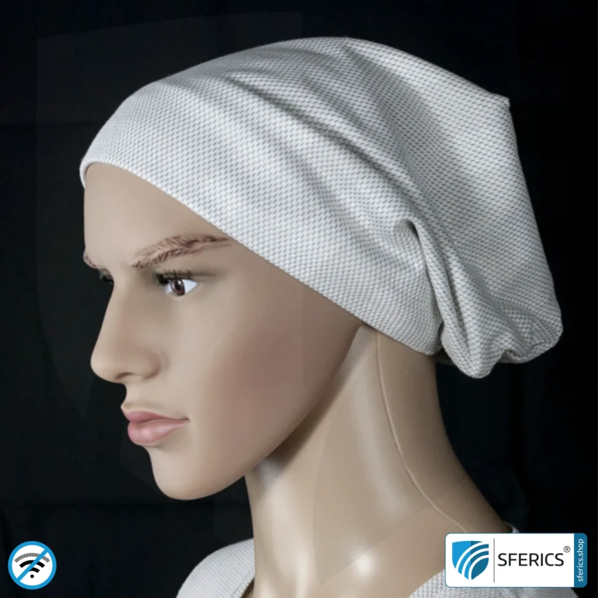 ANTIWAVE abschirmende Mütze Beany | Schutz vor Elektrosmog HF mit Wirkungsgrad bis 99,9 % (Handy, WLAN, LTE) | 5G ready!