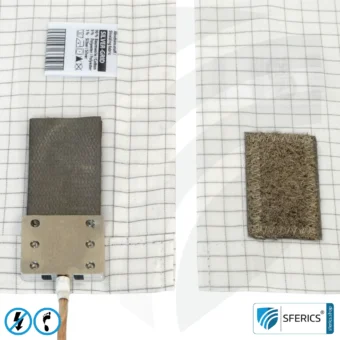 Bettlaken Erdung | Abschirmung niederfrequenter elektrischer Wechselfelder NF | ermöglicht Erdkontakt* | Nicht geeignet für EMF Abschirmungen!