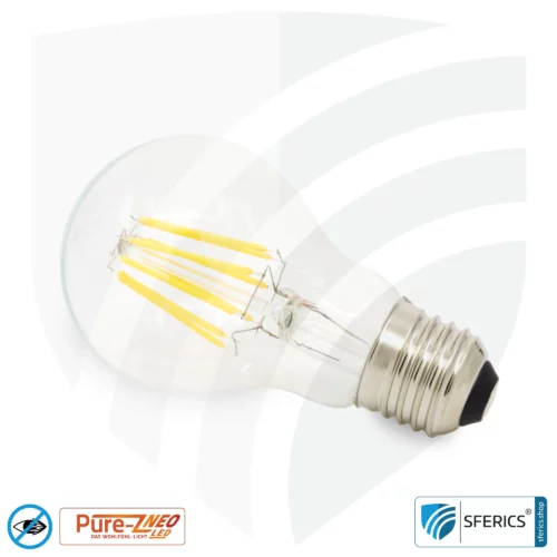6,4 Watt LED Filament Pure-Z NEO | Hell wie 55 Watt, 650 Lumen | CRI 97 | flimmerfrei | warmweiß | E27