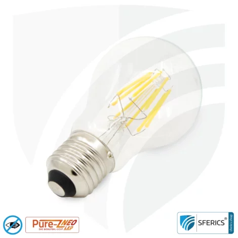 8,2 Watt LED Filament Pure-Z NEO | Hell wie 66 Watt, 830 Lumen | CRI 97 | flimmerfrei | warmweiß | E27 | klar