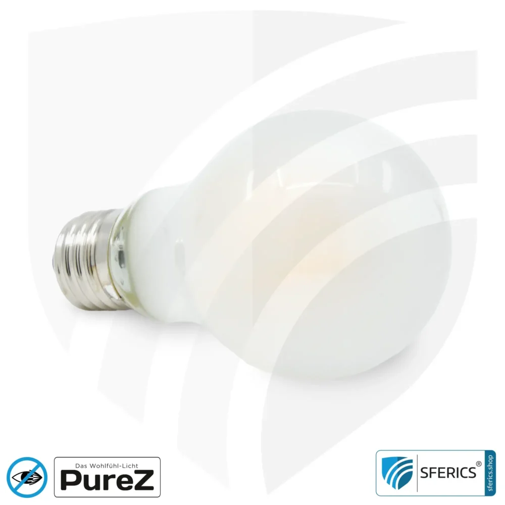 6,4 Watt LED Filament Pure-Z NEO | Hell wie 55 Watt, 650 Lumen | CRI 97 | flimmerfrei | warmweiß | E27 | matt